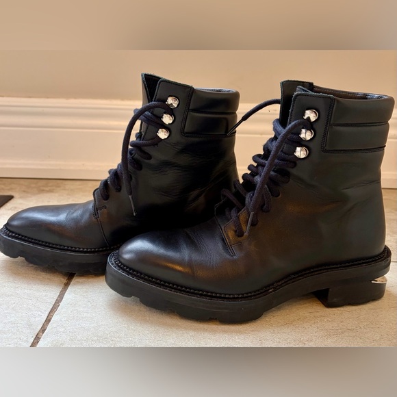 Alexander Wang Black Combat Boots sz 36.5. - Picture 2 of 13